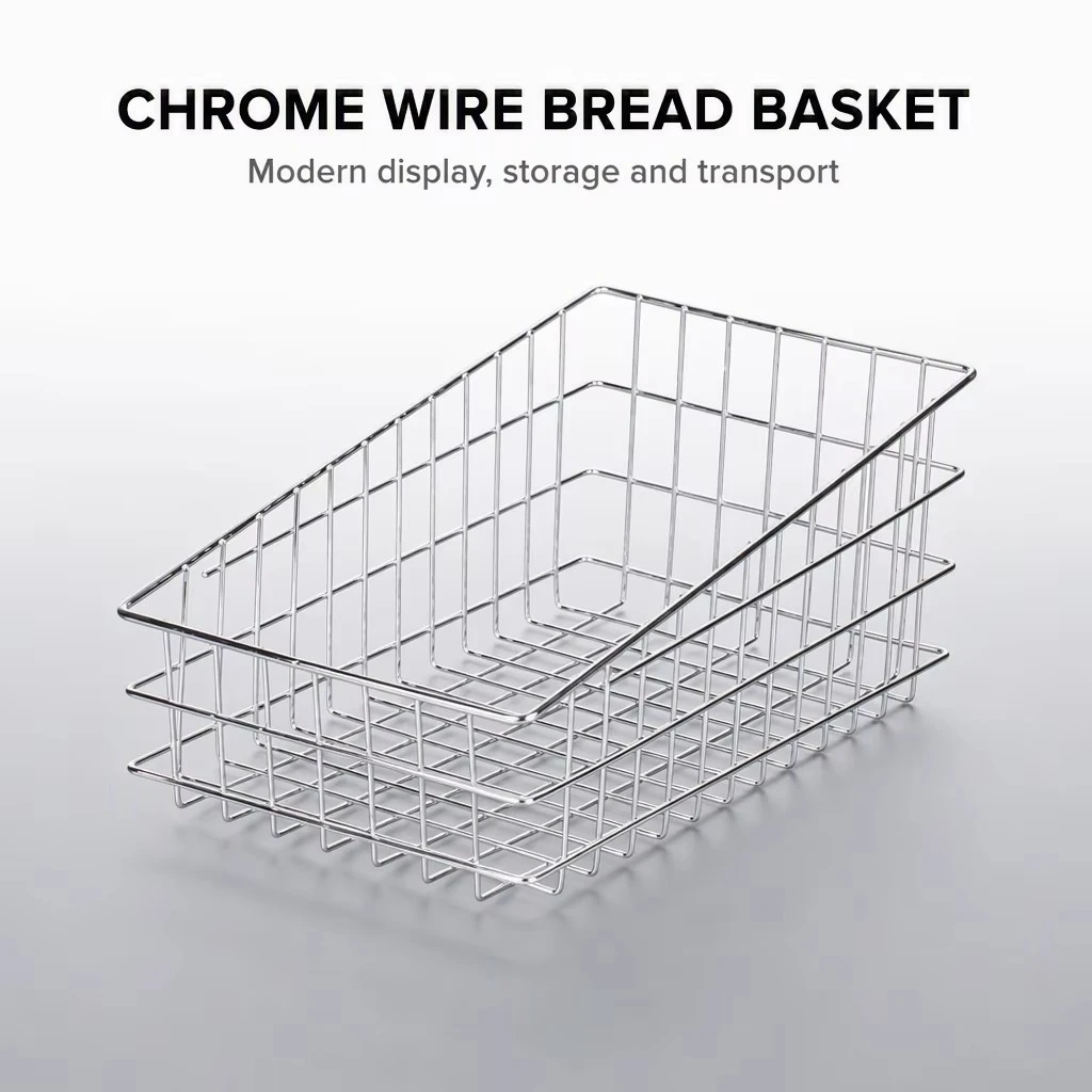 Metal Storage Bread Slanted Basket
